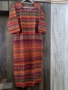 Sequined Long Printed Kurta