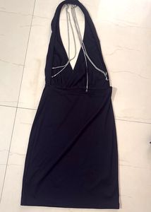 Black Halter Mini Dress
