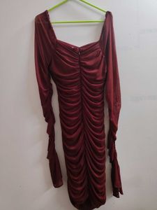 red wine dress