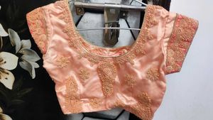 Peach Embroidered Lehenga Choli