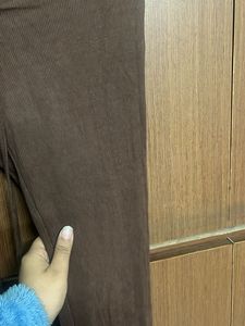 Brown Tie Detail Lounge Pants