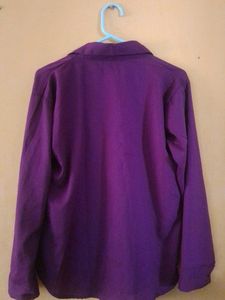 Purple Button-Down Shirt