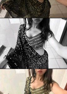 Black Embellished Saree