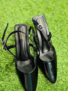 Black Heels with Ankle Strap