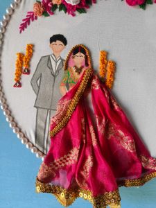 Wedding Anniversary Embroidery Hoop