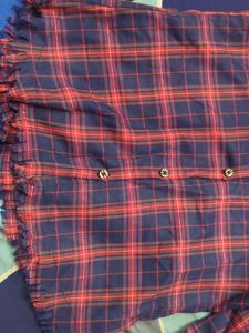 Women Checkerd Red Shirt