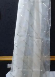 White Organza Dupatta