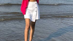 White Asymmetrical Mini Skirt and short