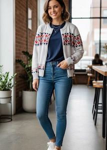 Vintage Patterned Cardigan