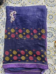 Purple colour saree For women