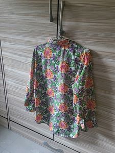 Haute Curry Floral Tunic Top Size L