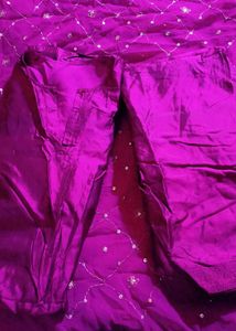 Silk Kurta With Dupatta Aur Salwar