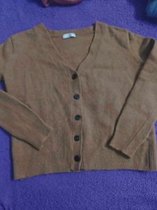 Brown Knit Cardigan