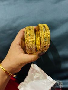 Ornate Gold Bangle Set Size 2.4