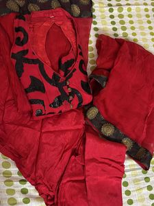 Pure Shiffon Red Suit