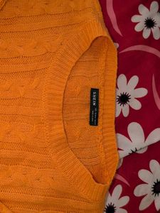 Orange Cable Knit Sweater