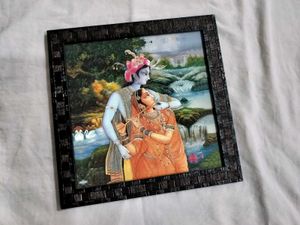 Radha Krishna Matte Finish Photo Frame
