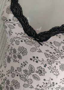 Floral Lace Trim Nightgown