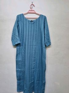 New Piece - Blue Straight Cut Kurta