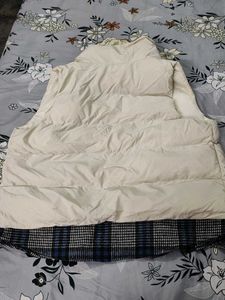 Puffer Vest with Plaid Lining