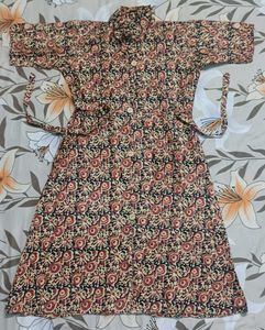 Floral Print Belted Shirt Dress