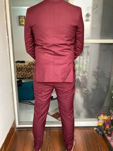 Burgundy Three-Piece Suit