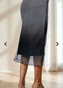 Elegant Ombre Mesh Midi Skirt
