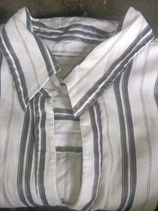 Striped Button-Down Top