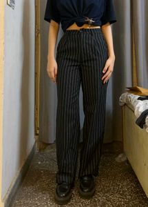 H&M High-Waist Pinstripe Trousers