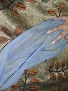 Blue Blouse with Open Back