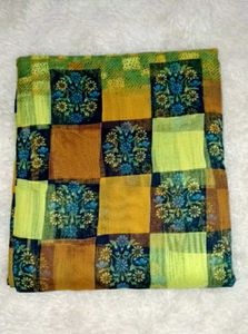 Elegant Floral Print Saree unused