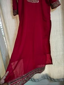 Red Straight Kurtha...Size L...