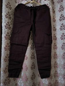 Maroon Casual Cargo Pants