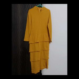 Mustard Wool Dress