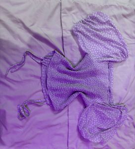 🎀Lavender Mesh Top.SIZE-28-34.NOT WORN EVEN ONCE
