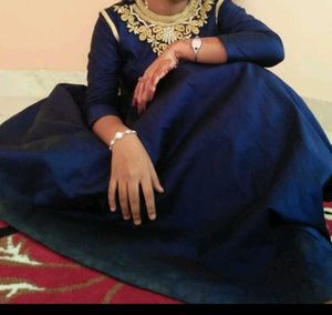 Elegant Navy Blue Gown