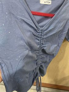 Blue Crop Top
