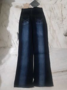 Embroidered Blue Jeans