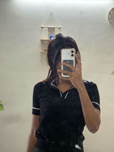 Black Short Sleeve Top & Bottom