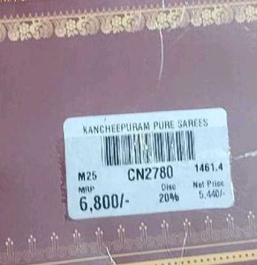 Elegant White kanchivaram silk Saree