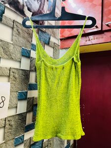 Green Knit Tank Top