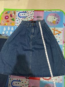 Denim A-Line Skirt