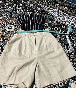 Combo +Tube Top +korean Shorts,Tops Is Stretchable
