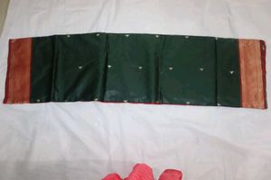 Elegant Green &amp; Red Saree
