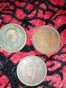 One Quarter Anna India 1907, 1939, 1941 Rare Coins