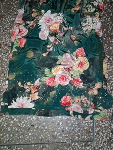 Green Print Plazzo Suit