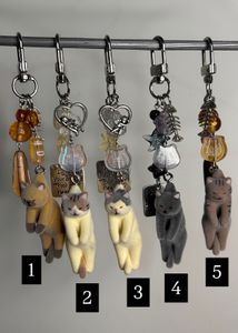 Japanese Gatcha Cat Keychain