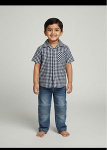 Boys Checkered Shirt 100% Pure Cotton