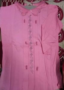 Pink Tunic with Pearl Detail