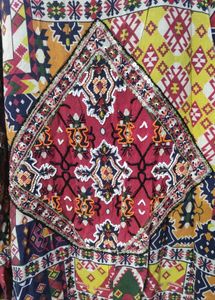 Boho Patchwork Print Cold Shoulder Top